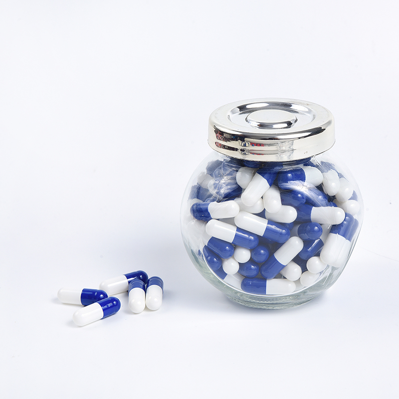 Capsules de gélatine vides non transparentes bleu foncé et blanches